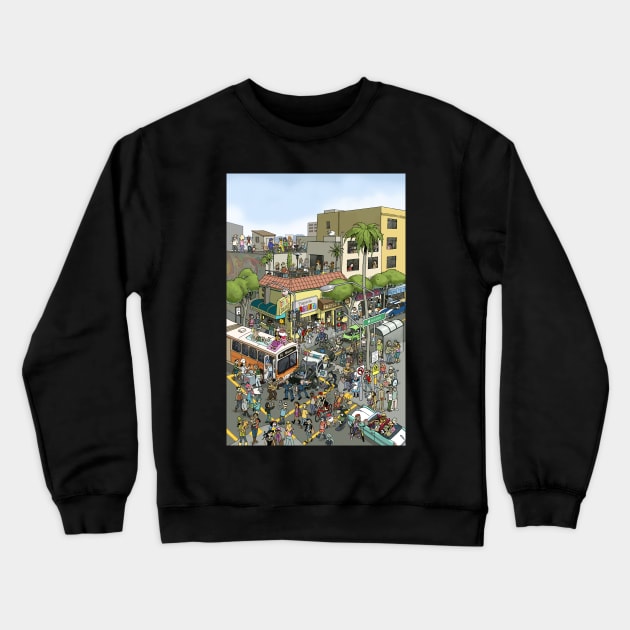 Muni Meltdown Crewneck Sweatshirt by MrChuckles